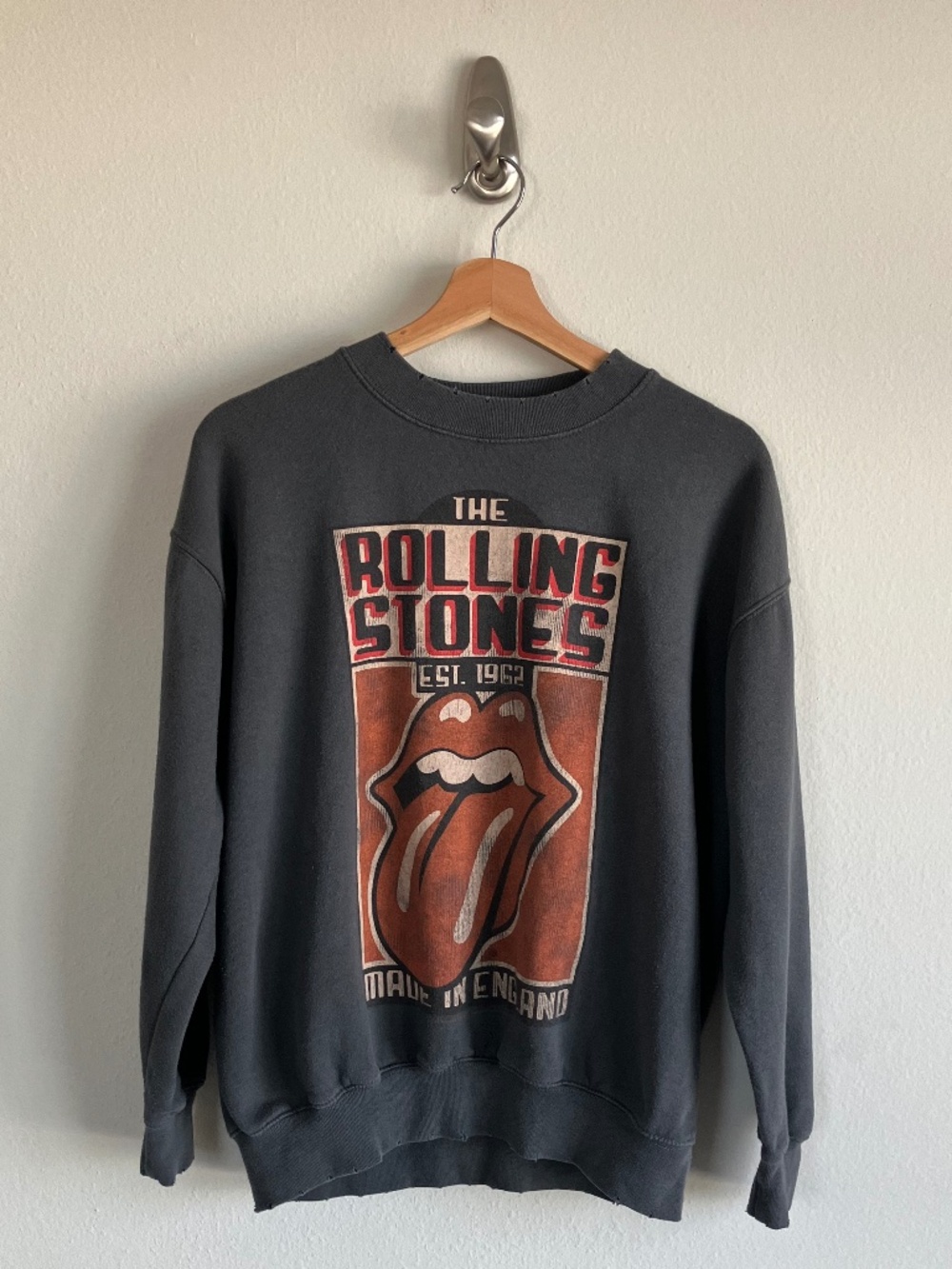 Rolling Stone First Tour Of England Reprint Bravado Crewneck Size Small